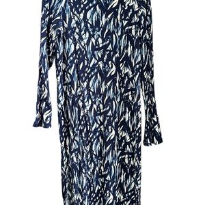 H&M Blue Sheath Dress with Bishop Sleeves